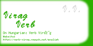 virag verb business card